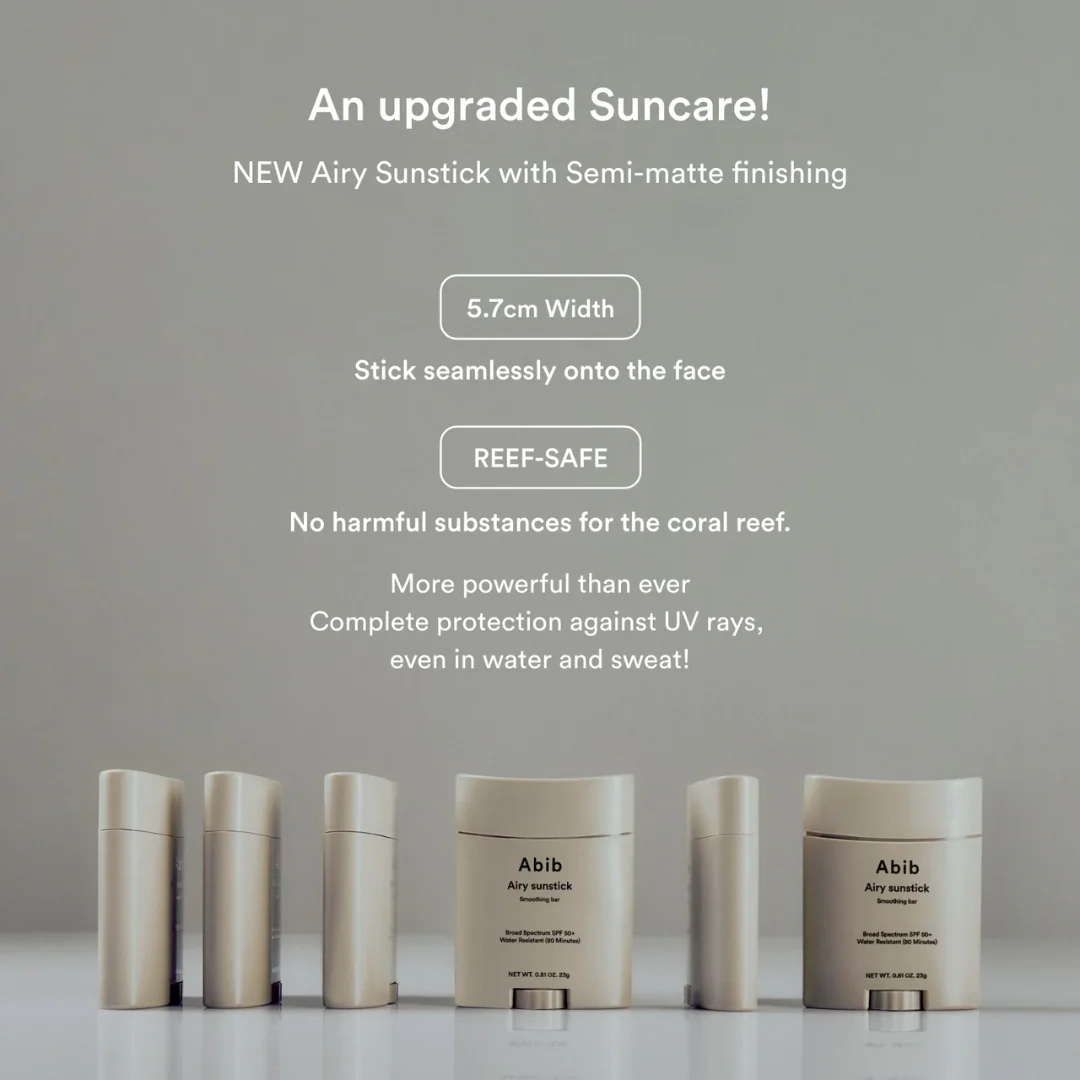 Abib Airy Sunstick Smoothing Bar SPF50+ Pa++++ - Image 3