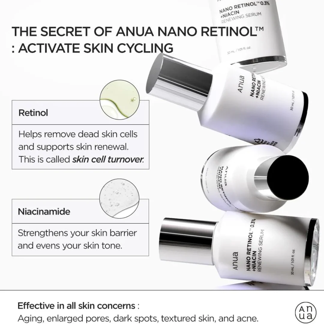 ANUA Nano Retinol 0.3% Niacin Renewing Serum 30ml - Image 4