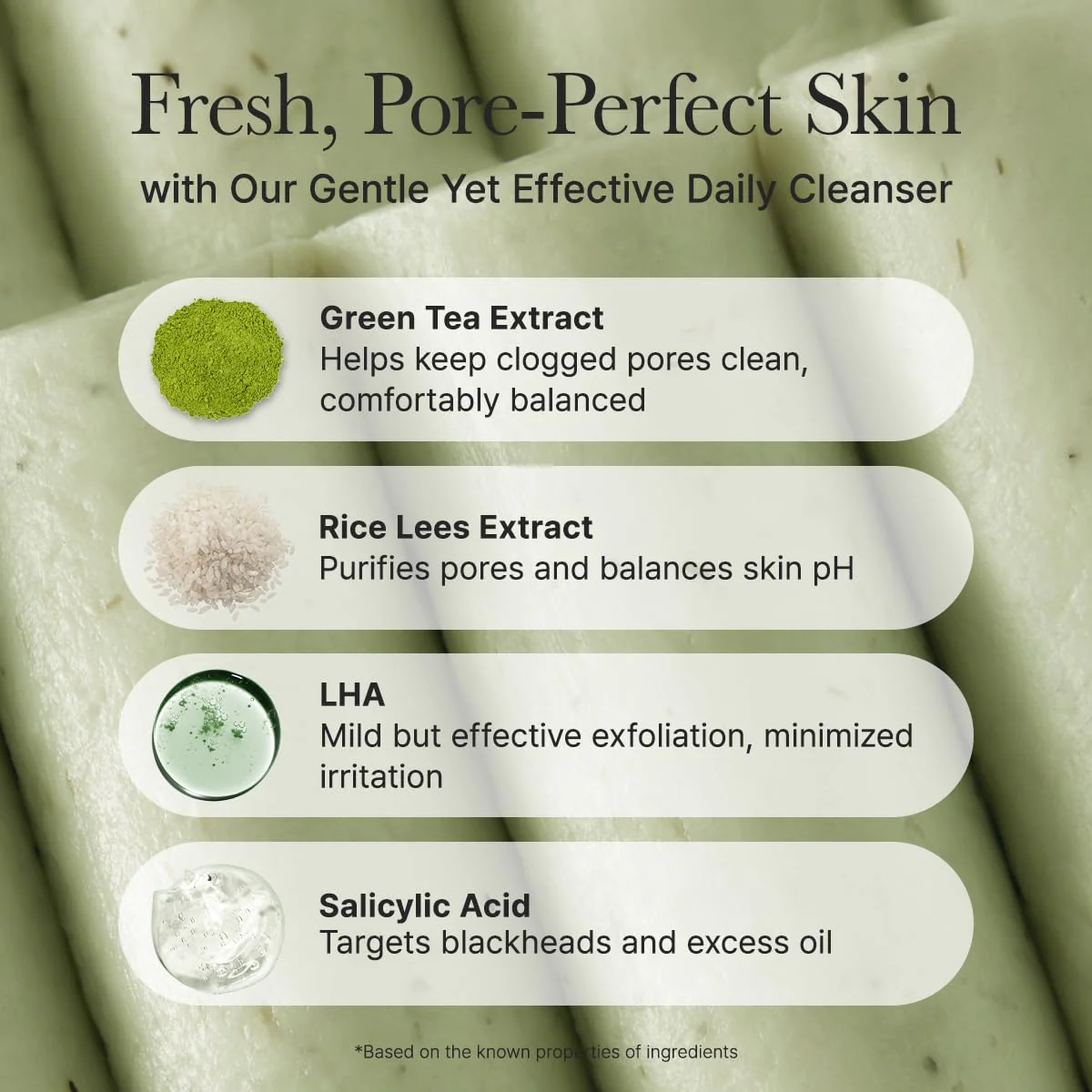 ARENCIA Green Tea + LHA Deep Pore Rice Cake Cleanser 150g - Image 5
