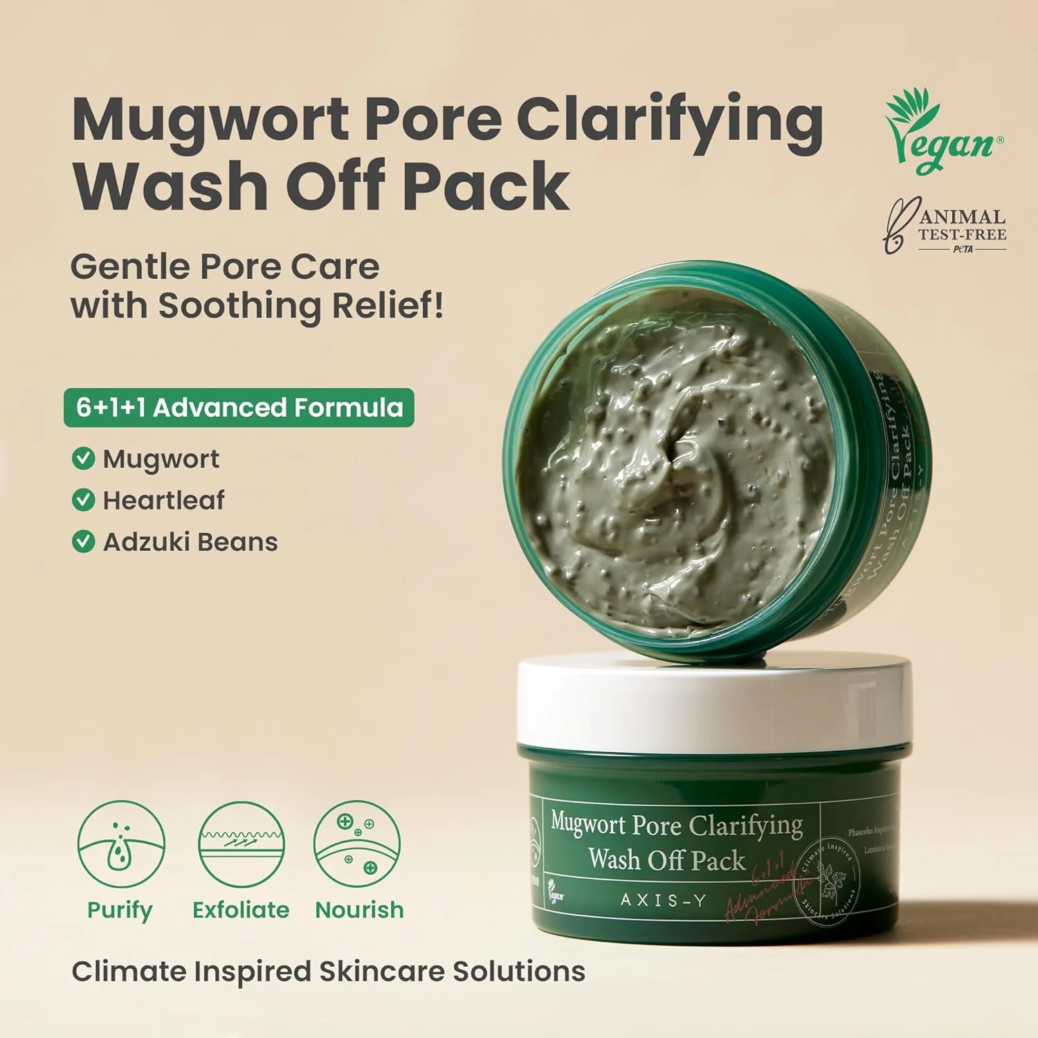 AXIS-Y Mugwort Pore Clarifying Wash Off Pack - Image 4