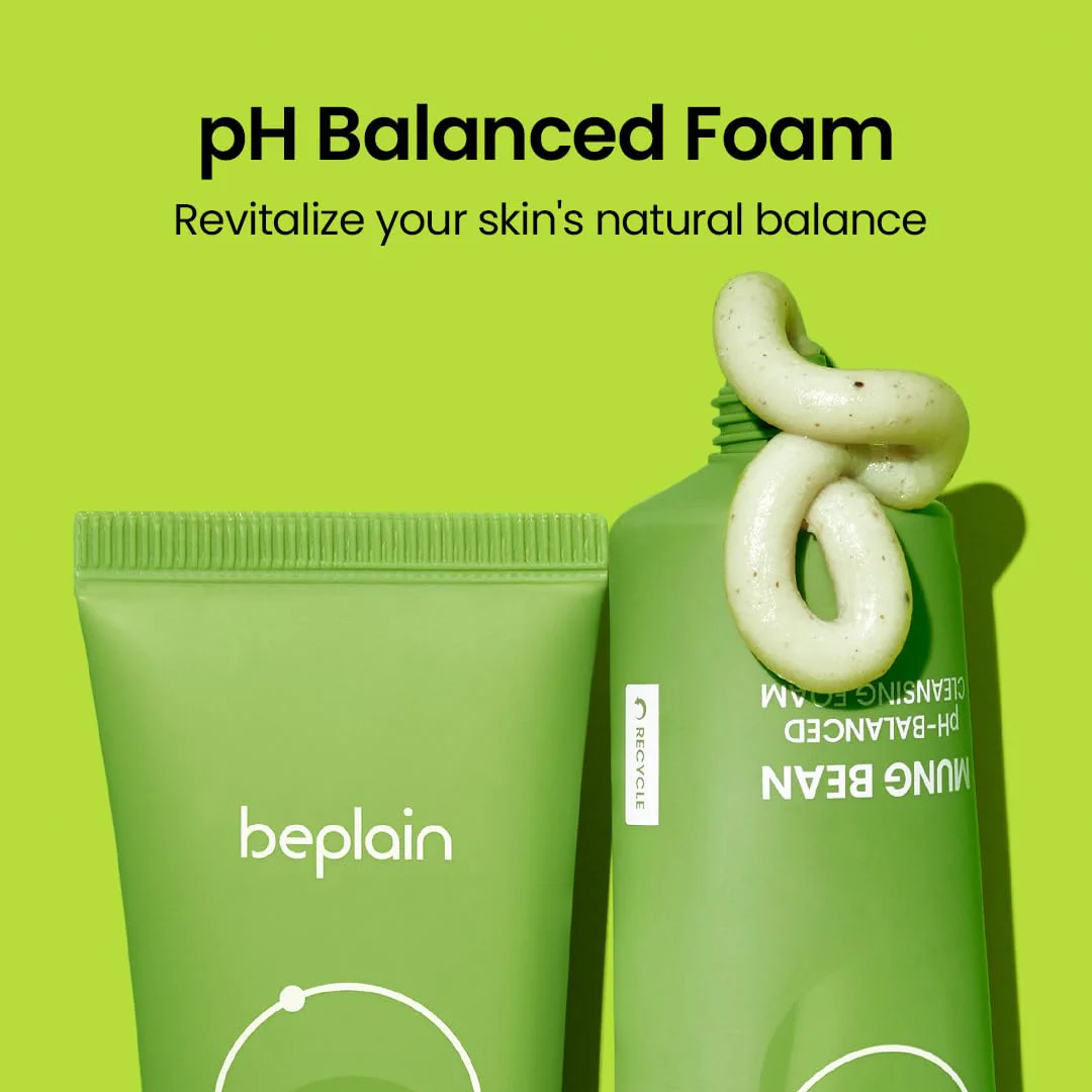 beplain Mung Bean Cleansing Foam 80ml - Image 3