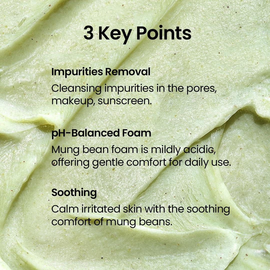 beplain Mung Bean Cleansing Foam 80ml - Image 5