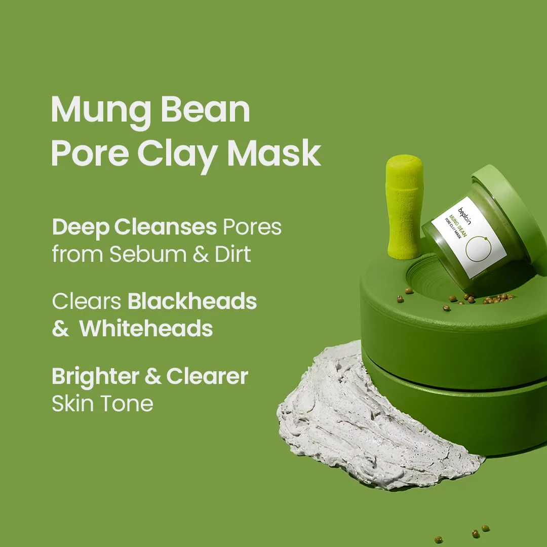 beplain Mung Bean Pore Clay Mask 120ml - Image 3