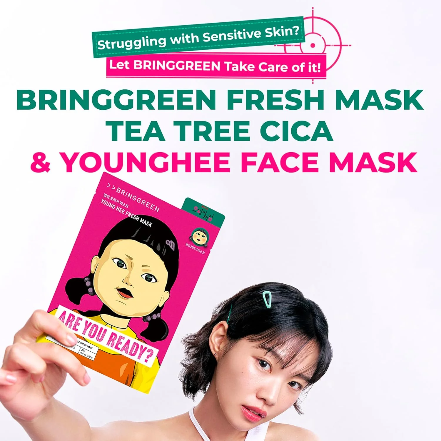 BRING GREEN NETFLIX/Global Tea Tree Cica 5EA & Young Hee Fresh Mask 5EA - Image 3