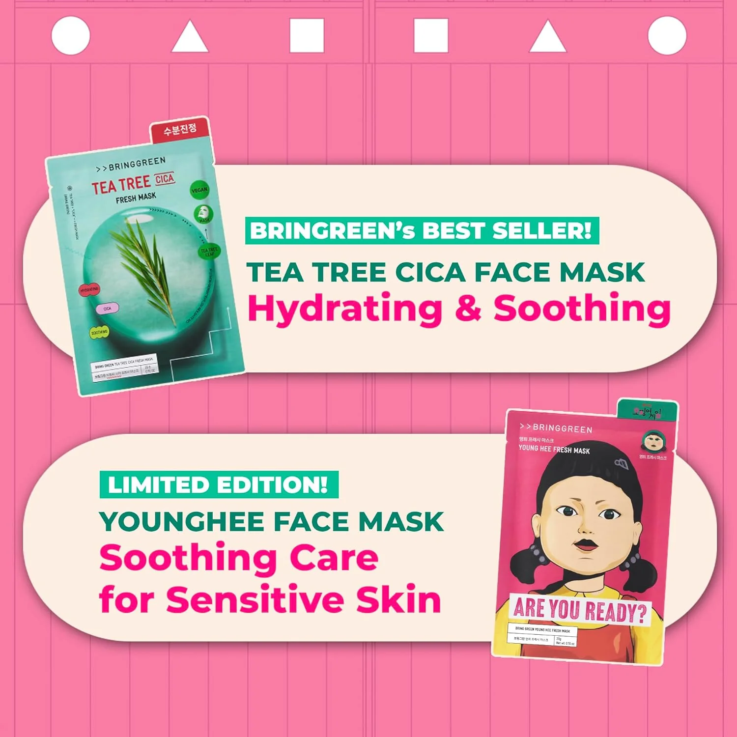BRING GREEN NETFLIX/Global Tea Tree Cica 5EA & Young Hee Fresh Mask 5EA - Image 4
