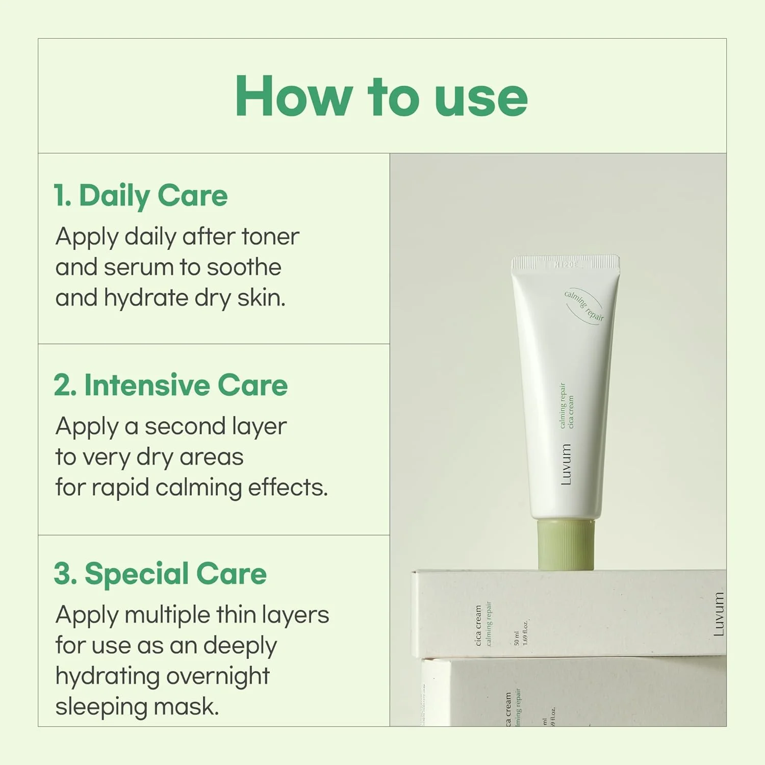 Luvum Calming Repair Cica Cream 50mL - Image 6