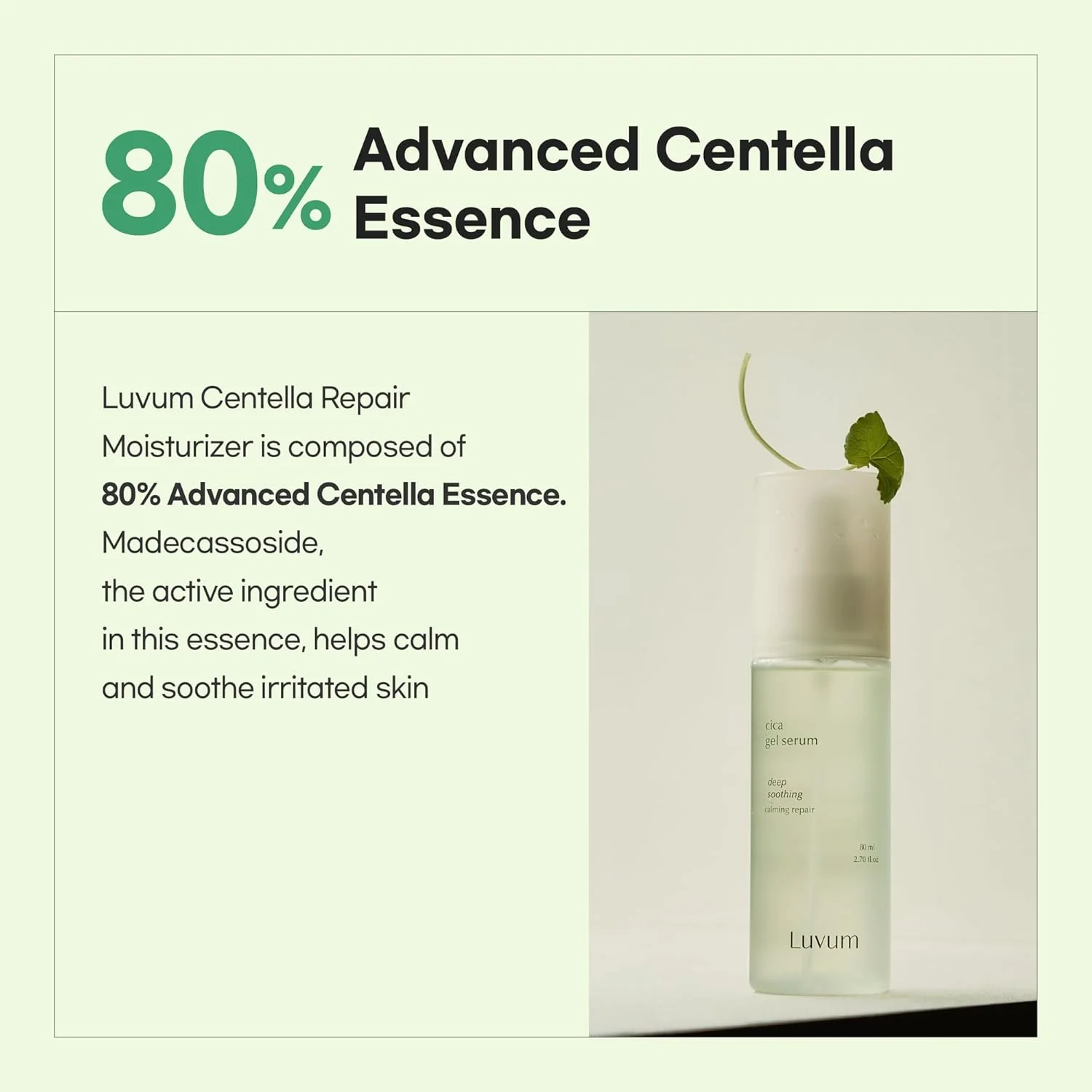 Luvum Calming Repair Cica Gel Serum 80mL - Image 3