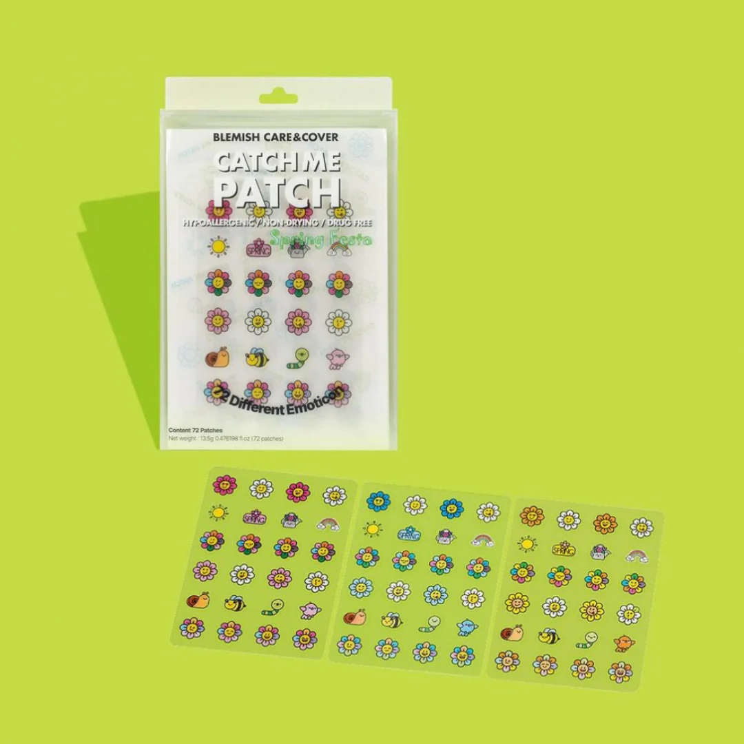 CATCH ME PATCH Emoticon Green Spring Festa 72pcs - Image 3