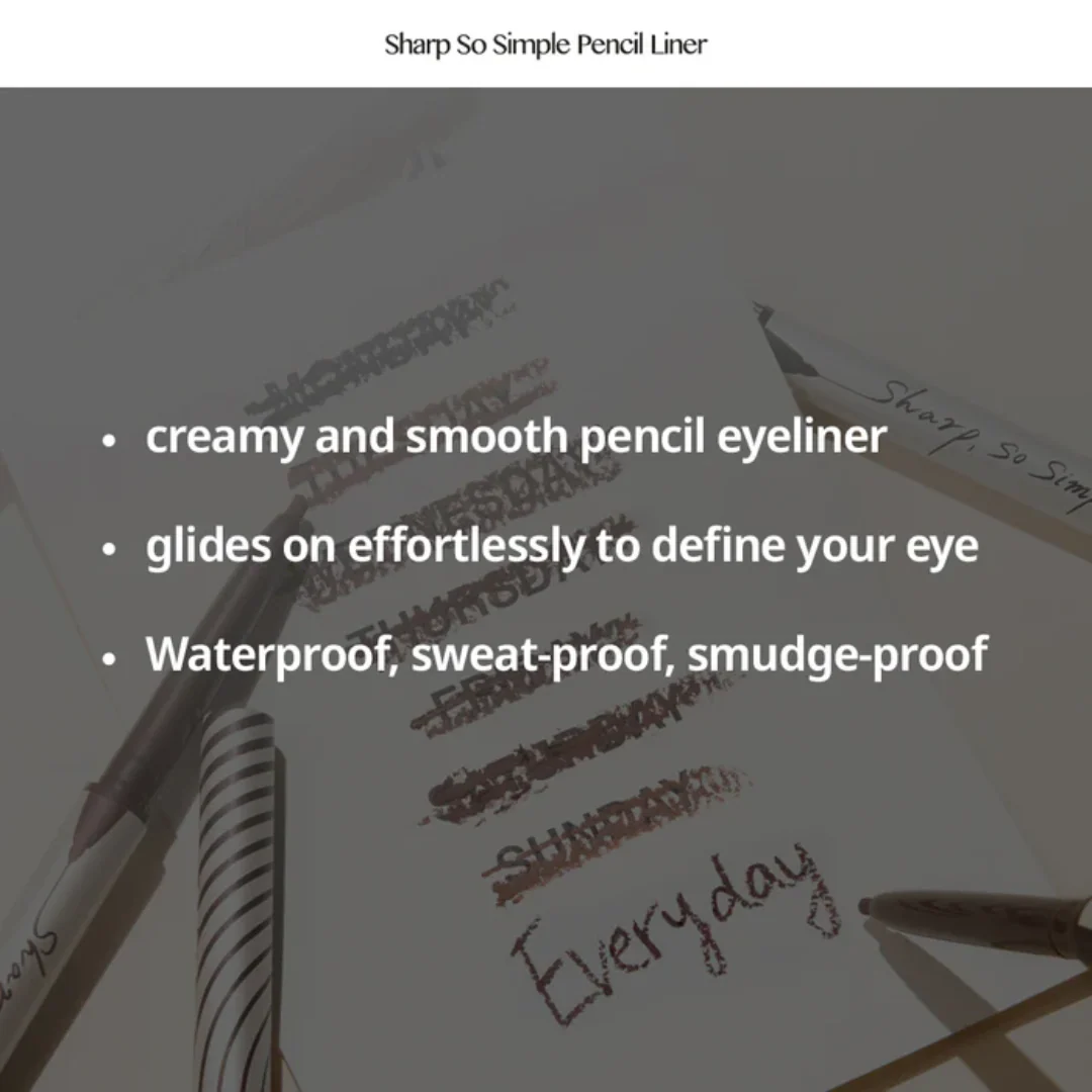 CLIO Sharp So Simple Waterproof Pencil Liner - 6 Colors - Image 2