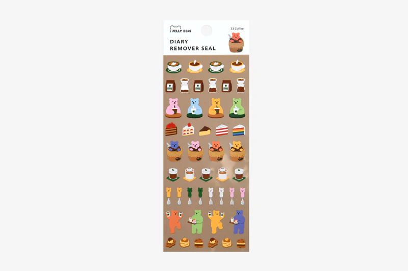 Dailylike Diary Removable Seal Sticker 33 Coffee - Image 3