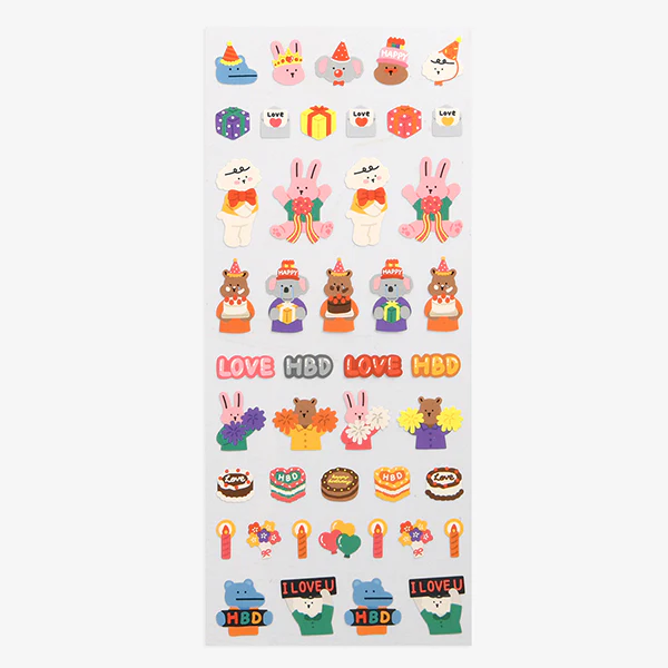 Dailylike Diary Removable Seal Sticker 38 Birthday