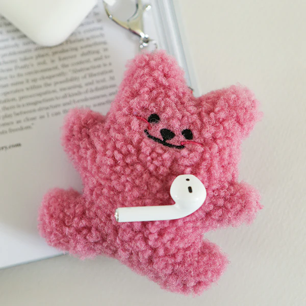 Dailylike Fried Bear Toy Keyring 01 Pink - Image 2