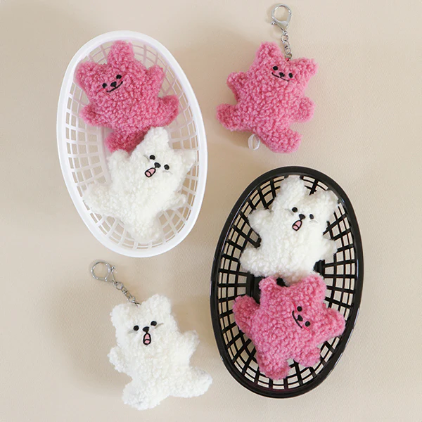Dailylike Fried Bear Toy Keyring 01 Pink - Image 3