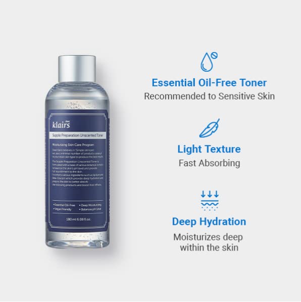 Dear, Klairs Supple Preparation Unscented Toner 180ml - Image 4