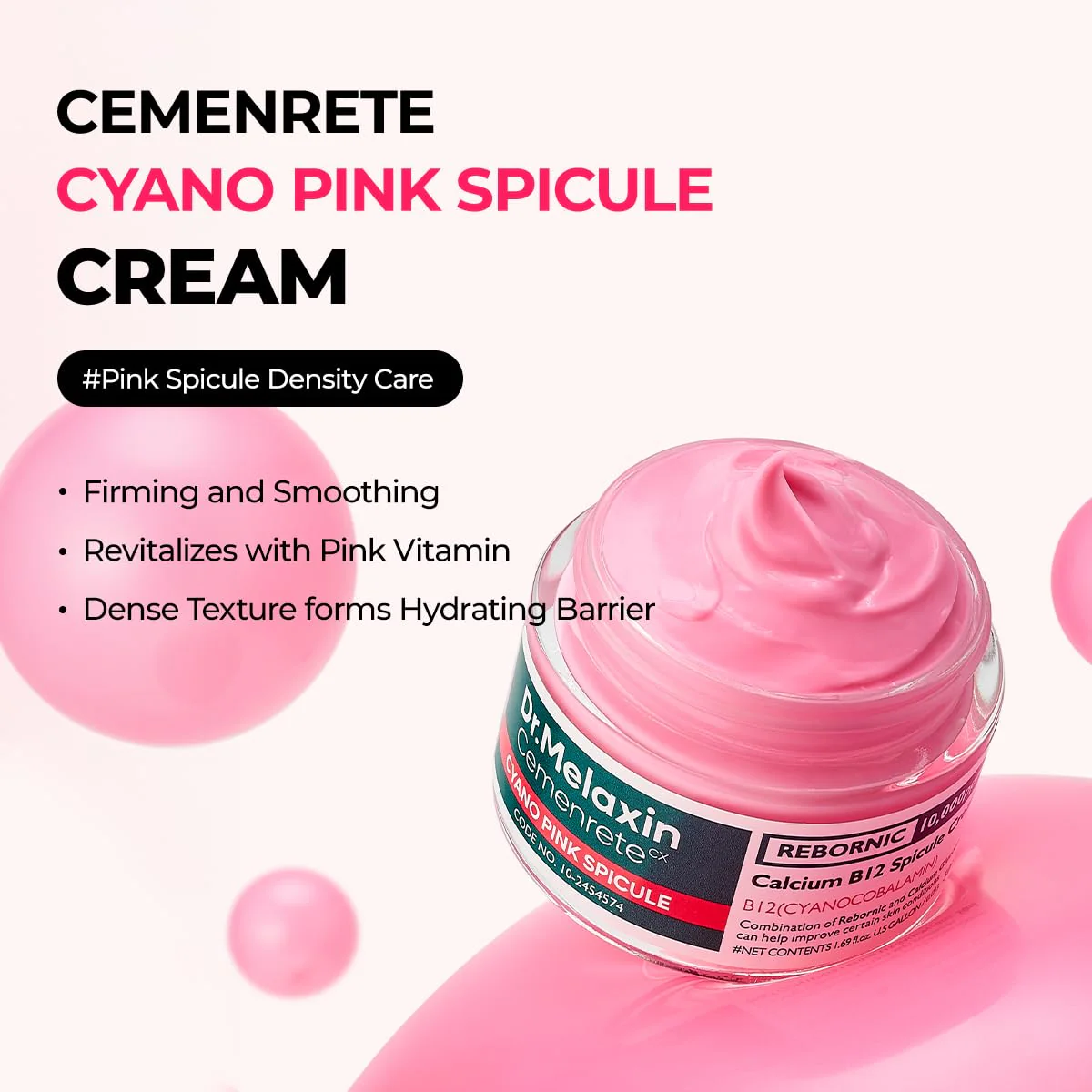 Dr.Melaxin Cemenrete Cyano Pink Spicule Cream 50ml - Image 3