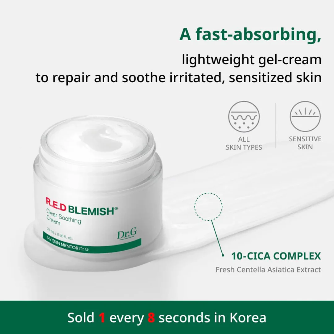 Dr.G Red Blemish Clear Sooth Cream 70ml - Image 5