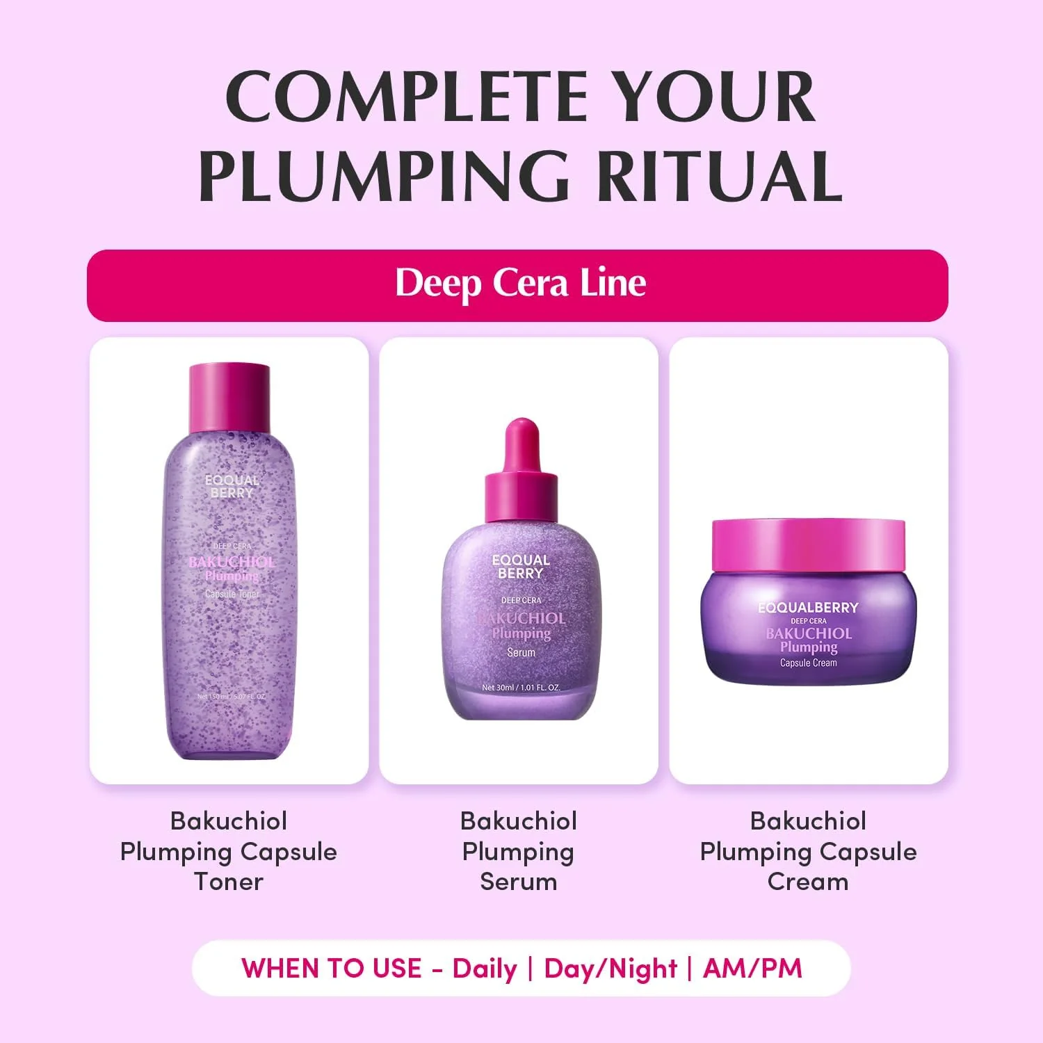 EQQUALBERRY Bakuchiol Plumping Capsule Toner 150mL - Image 6