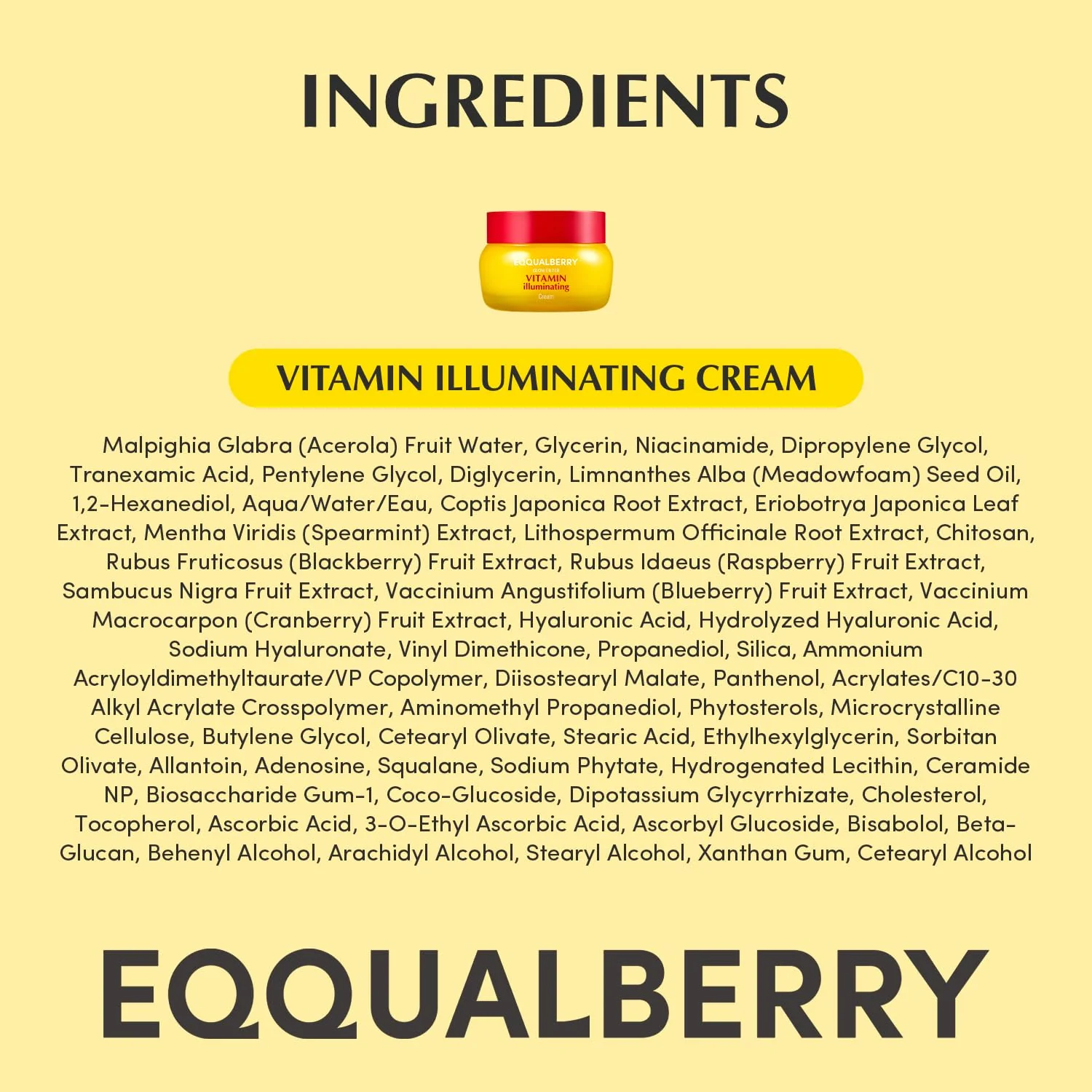 EQQUALBERRY Vitamin Illuminating Cream 50mL - Image 6