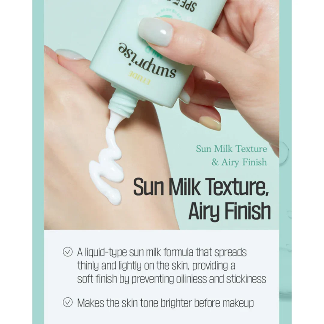 ETUDE Sunprise Mild Airy Finish Sun Milk 55ml - Image 7
