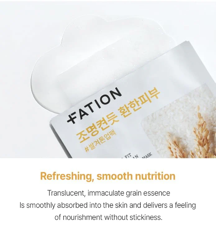 FATION Real Fit Rice Brightening Mask 1EA - Image 3