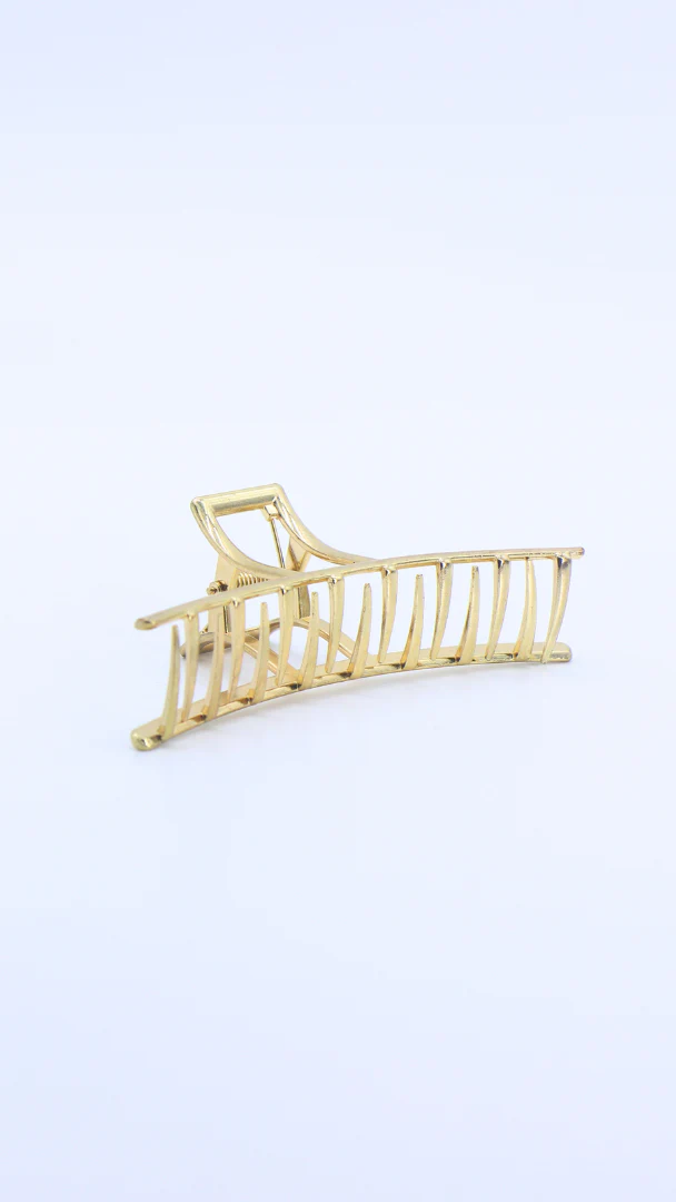 H ART Metal Line Hair Claw Clip Gold - Image 2