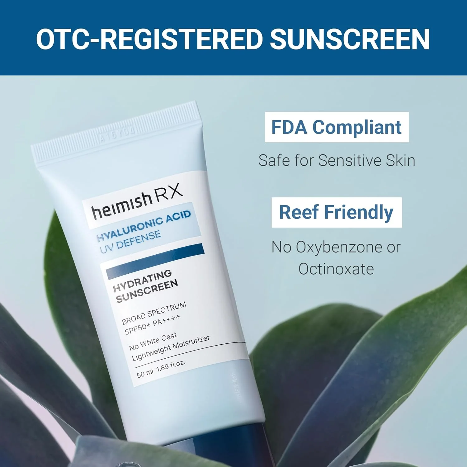 HEIMISH RX Hyaluronic Acid Hydrating Sunscreen SPF50+ PA++++ 50ml - Image 5