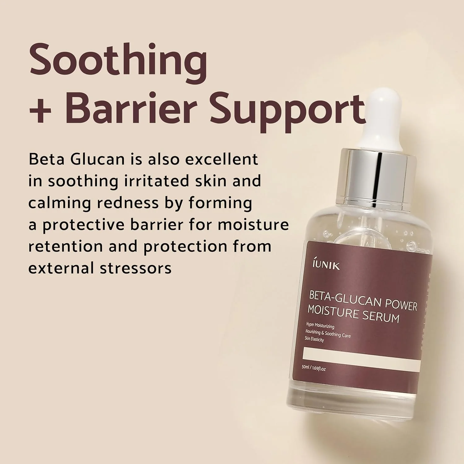 IUNIK Beta Glucan Power Moisture Serum 50ml - Image 5