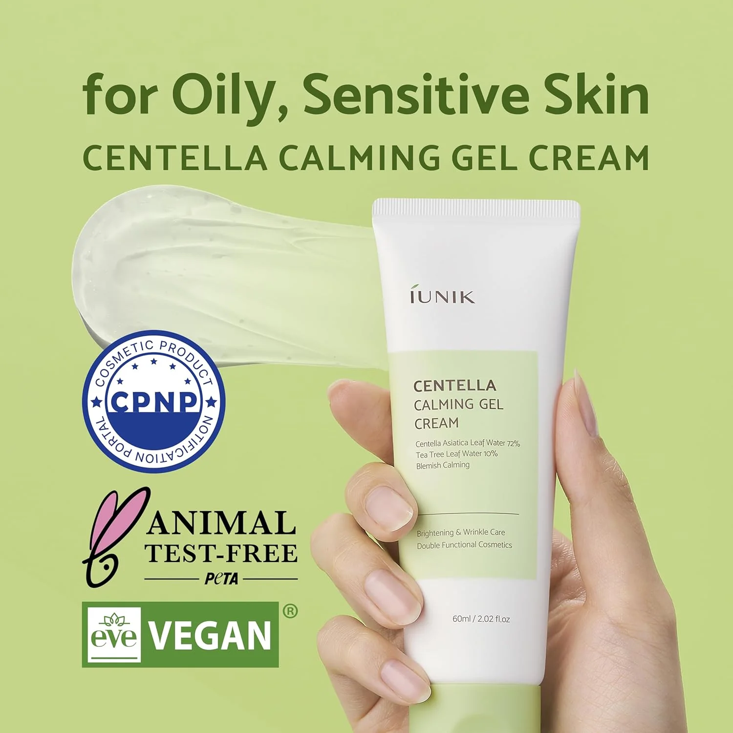 IUNIK Centella Calming Gel Cream 60ml - Image 2