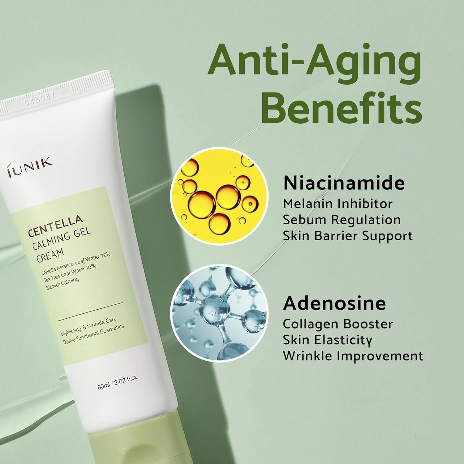 IUNIK Centella Calming Gel Cream 60ml - Image 3
