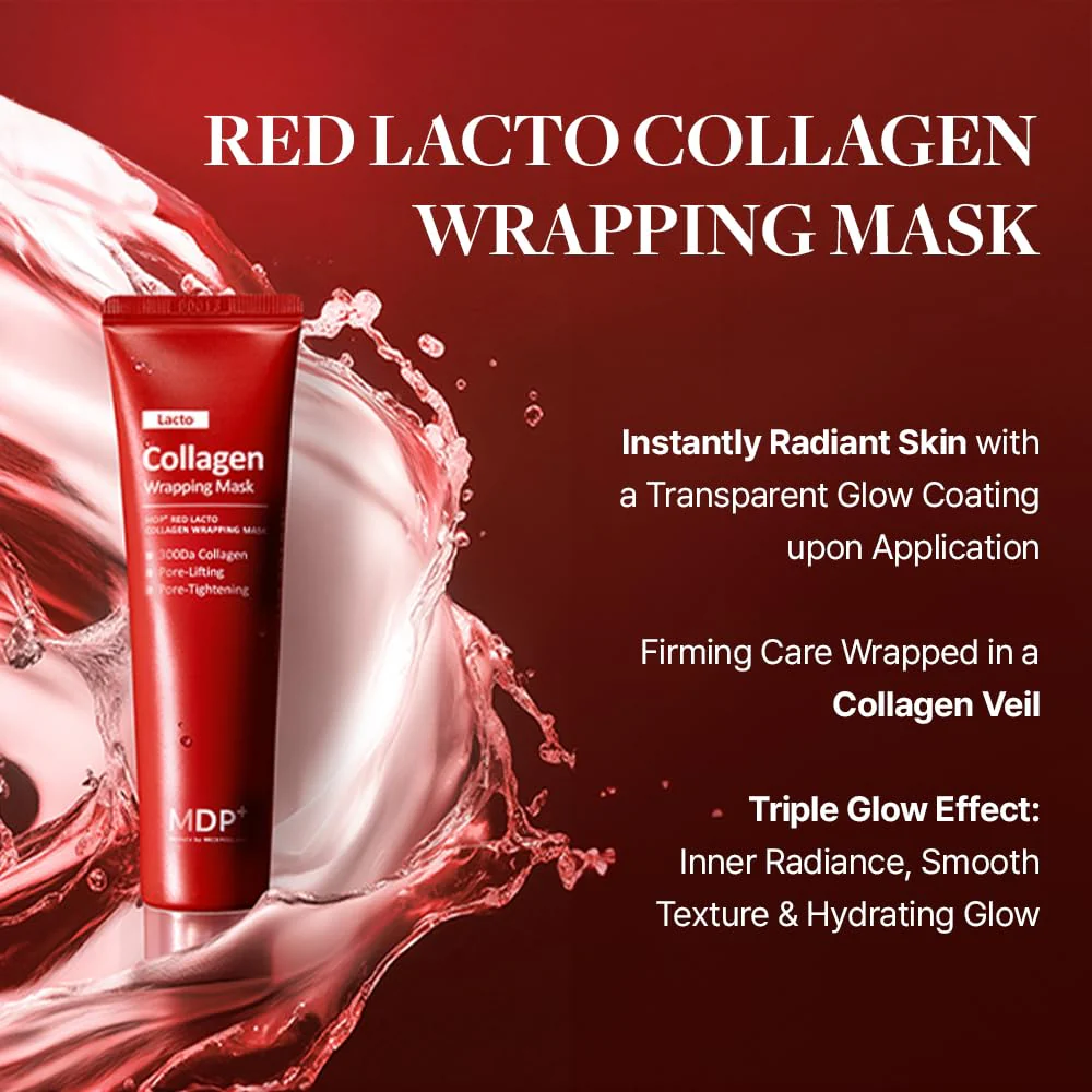 MDP Red Lacto Collagen Wrapping Mask 70ml - Image 3