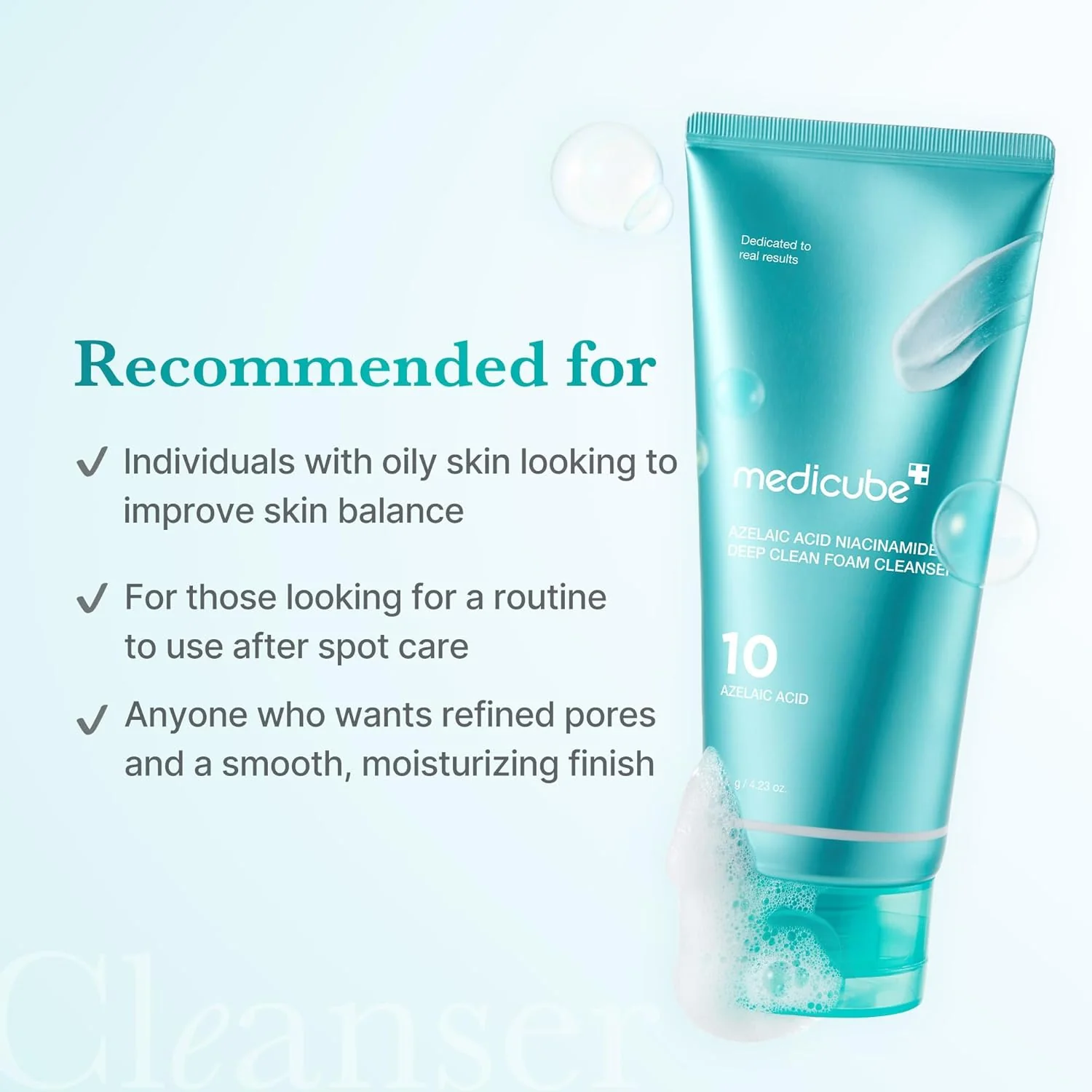 Medicube Azelaic Acid Niacinamide Deep Clean Foam Cleanser - Image 5