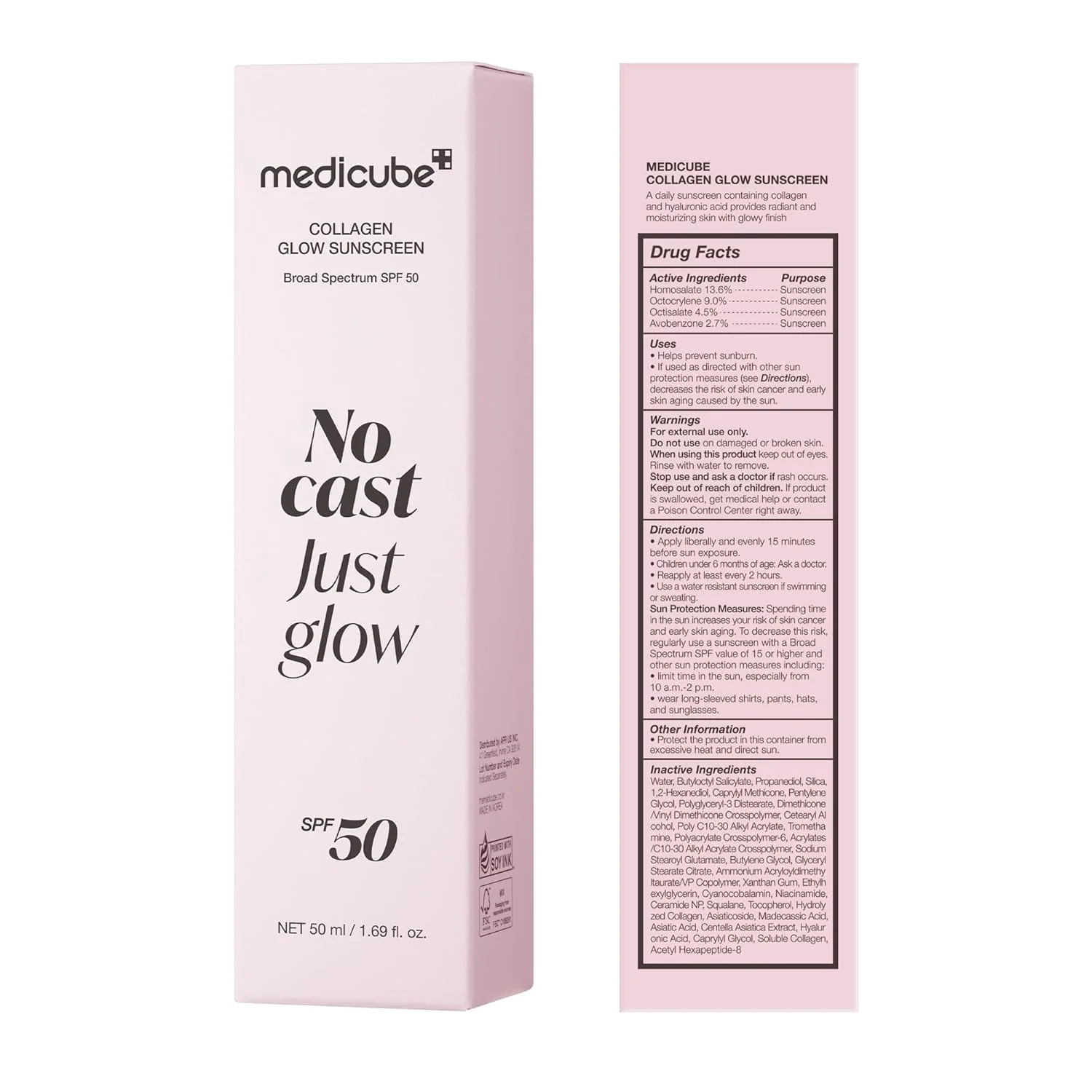 Medicube Glow Collagen Sunscreen SPF 50 PA+++ 50 mL - Image 8