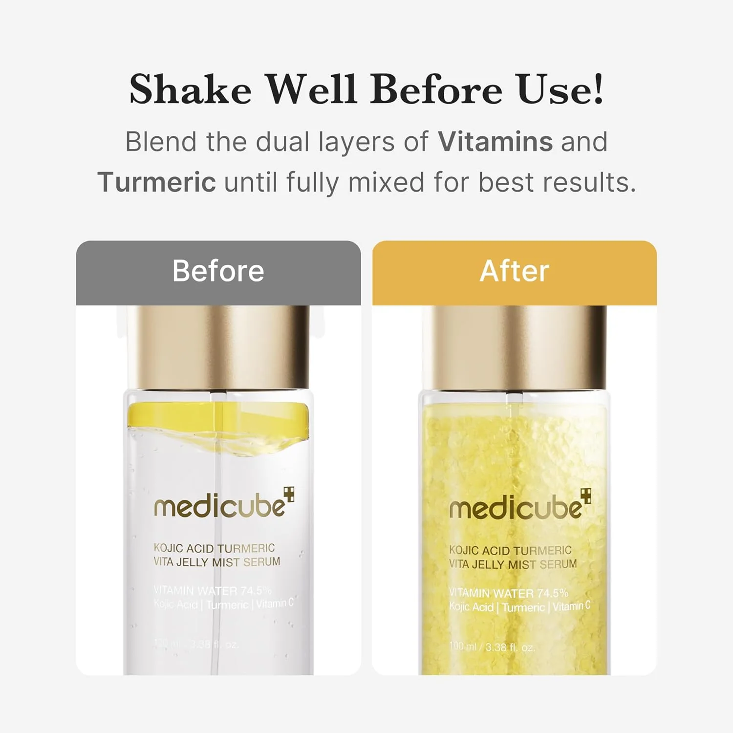 Medicube Kojic Acid Termeric Vita Jelly Mist Serum 100mL - Image 3