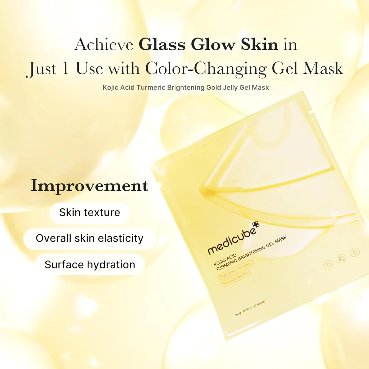 Medicube Kojic Acid Tumeric Brightening Gel Mask 1EA - Image 6