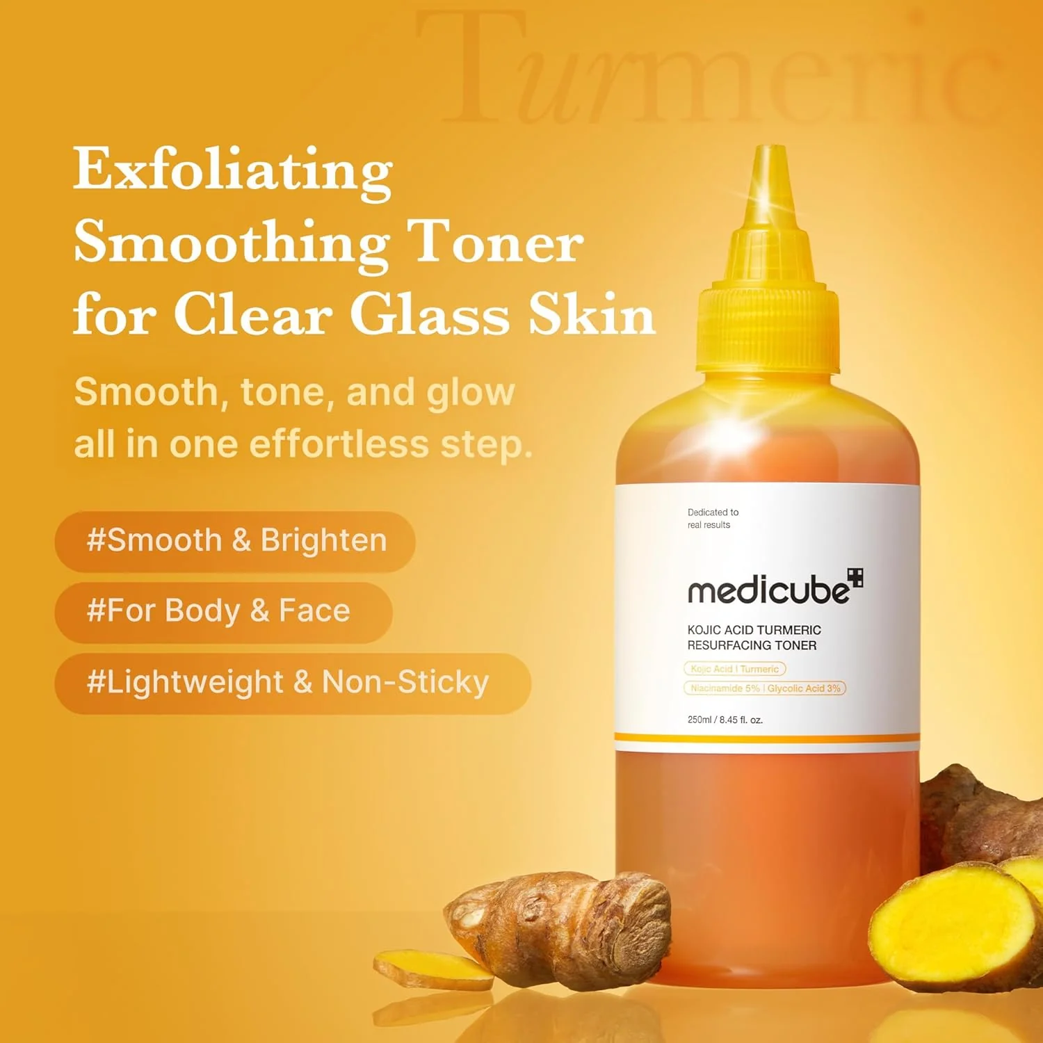 Medicube Kojic Acid Turmeric Resurfacing Toner 250mL - Image 3