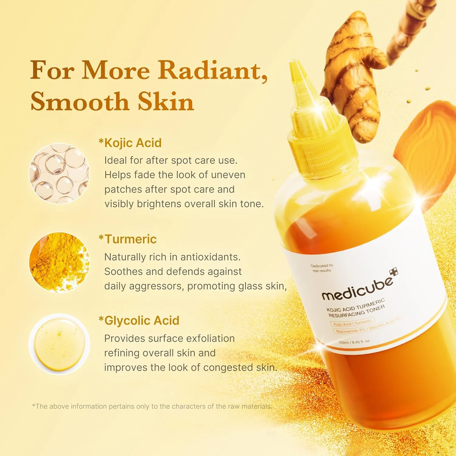 Medicube Kojic Acid Turmeric Resurfacing Toner 250mL - Image 4