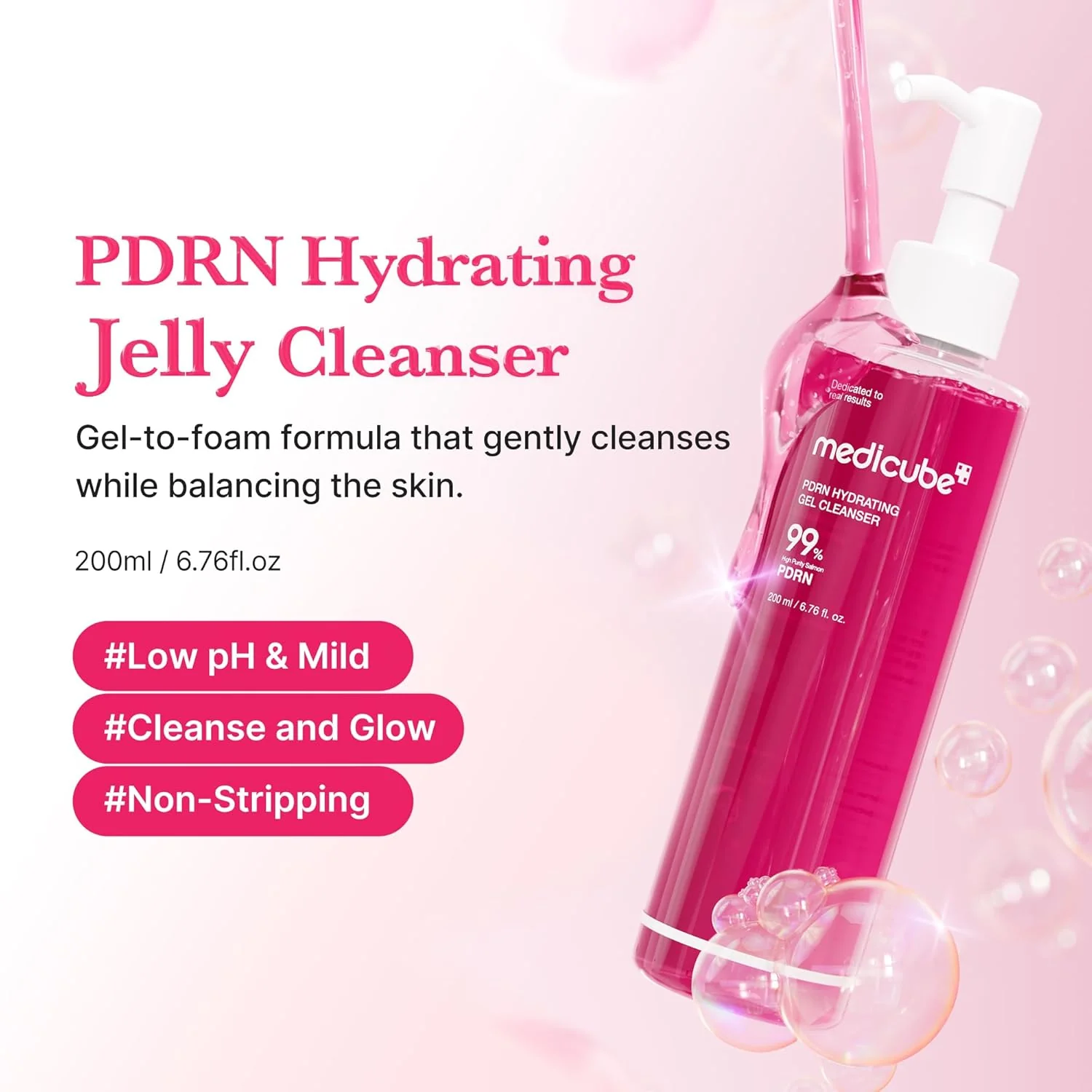 Medicube PDRN Hydrating Gel Cleanser 200mL - Image 3