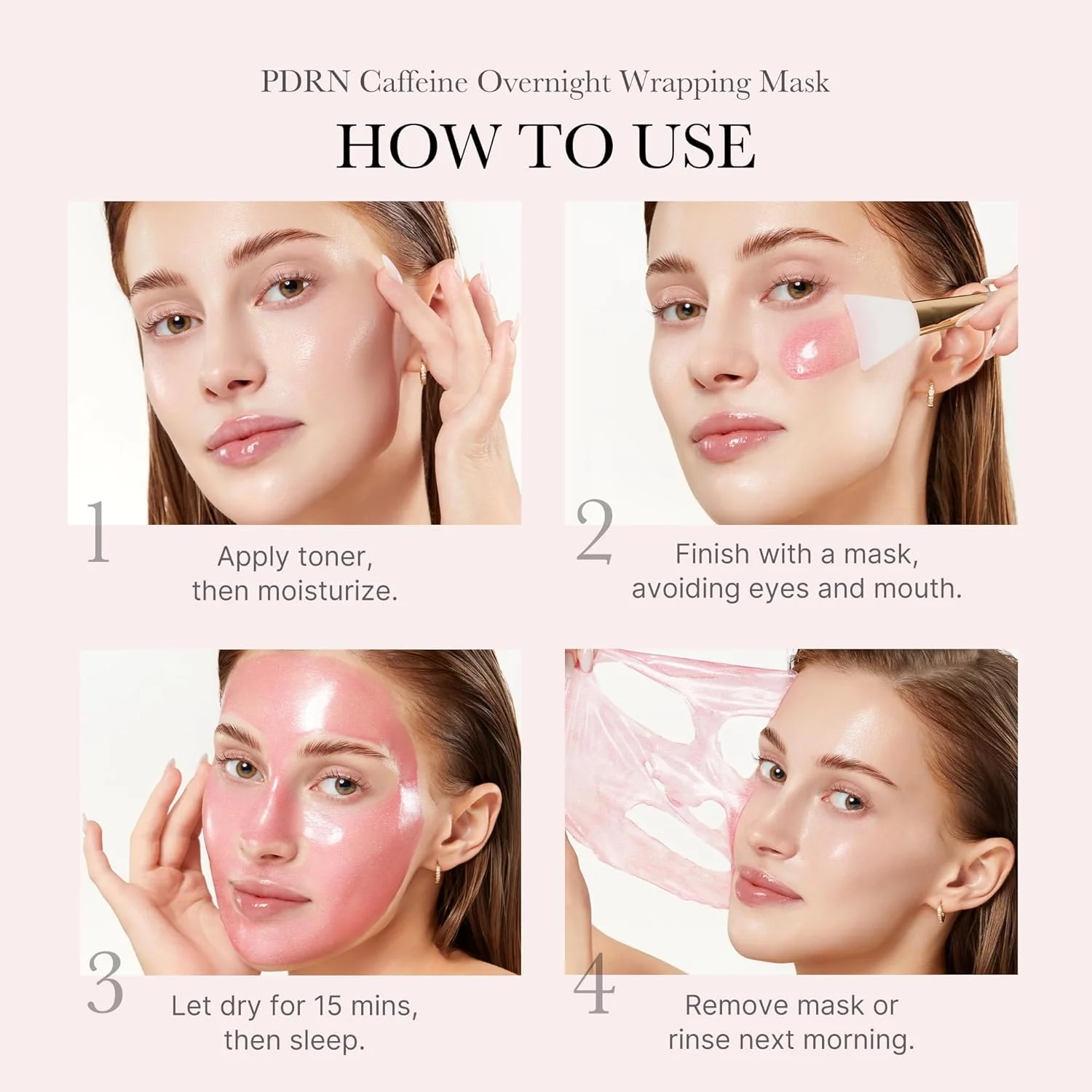 Medicube PDRN Pink Caffeine Night Wrapping Mask 75mL - Image 4