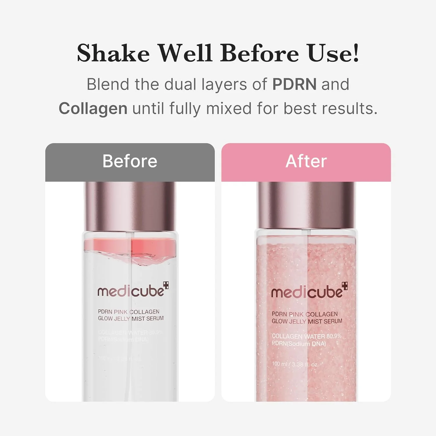 Medicube PDRN Pink Collagen Glow Jelly Mist Serum 100mL - Image 2