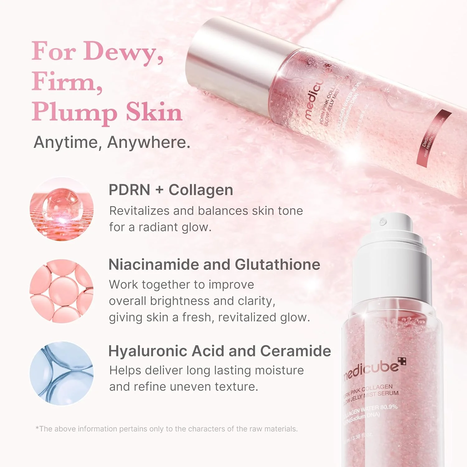 Medicube PDRN Pink Collagen Glow Jelly Mist Serum 100mL - Image 4
