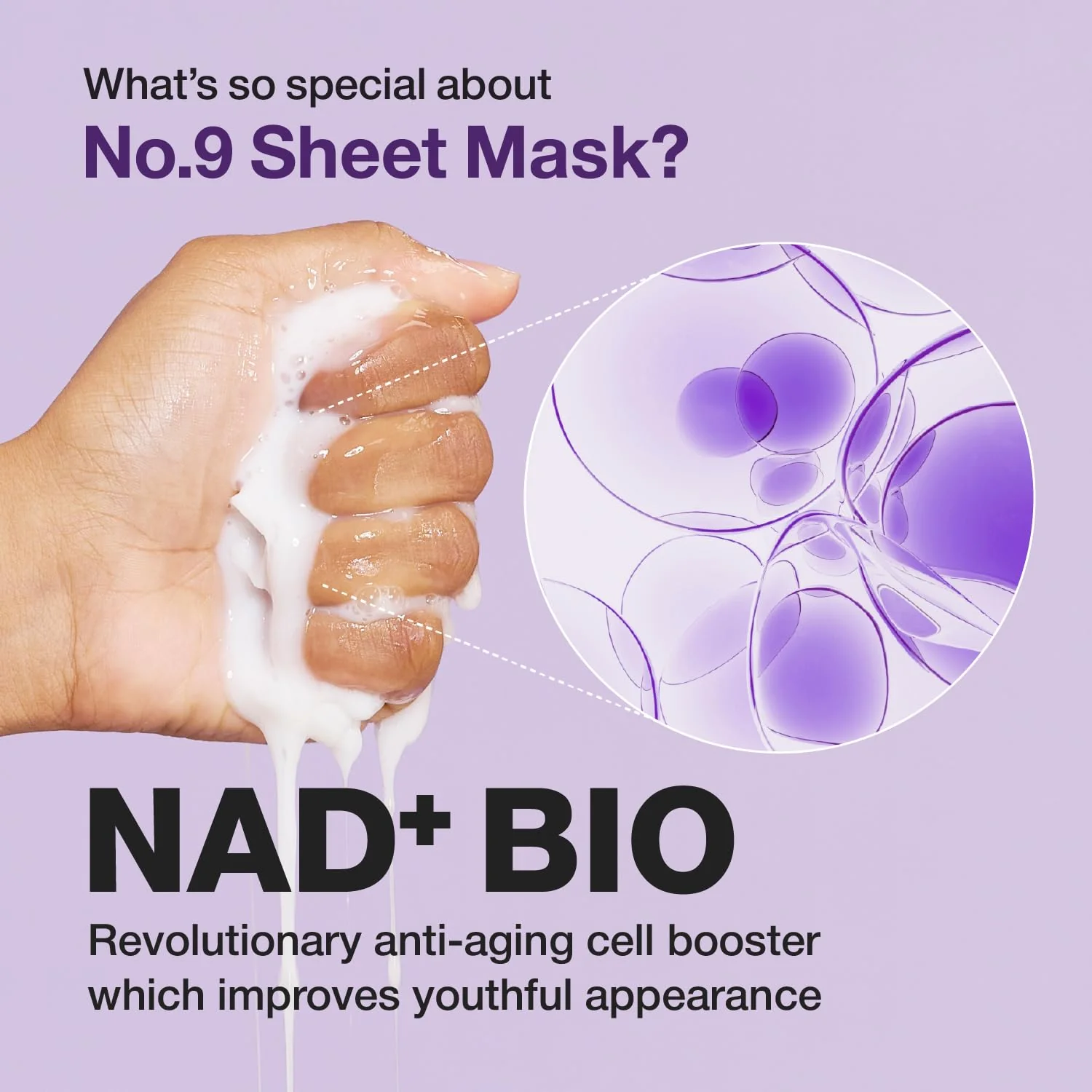 numbuzin No.9 NAD Bio Lifting-sil Full Cover Facial Mask - Image 5