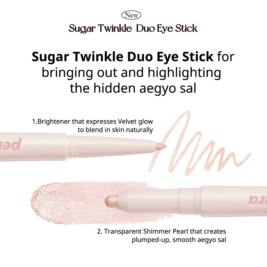 peripera Sugar Twinkle Duo Eye Stick 03 Glimmering Pink - Image 4