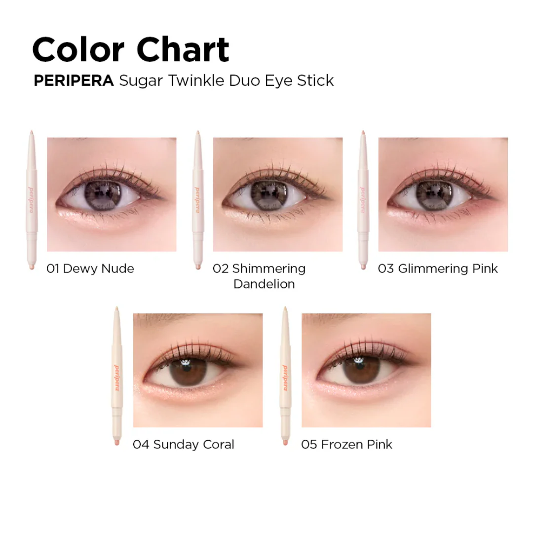 peripera Sugar Twinkle Duo Eye Stick 03 Glimmering Pink - Image 6