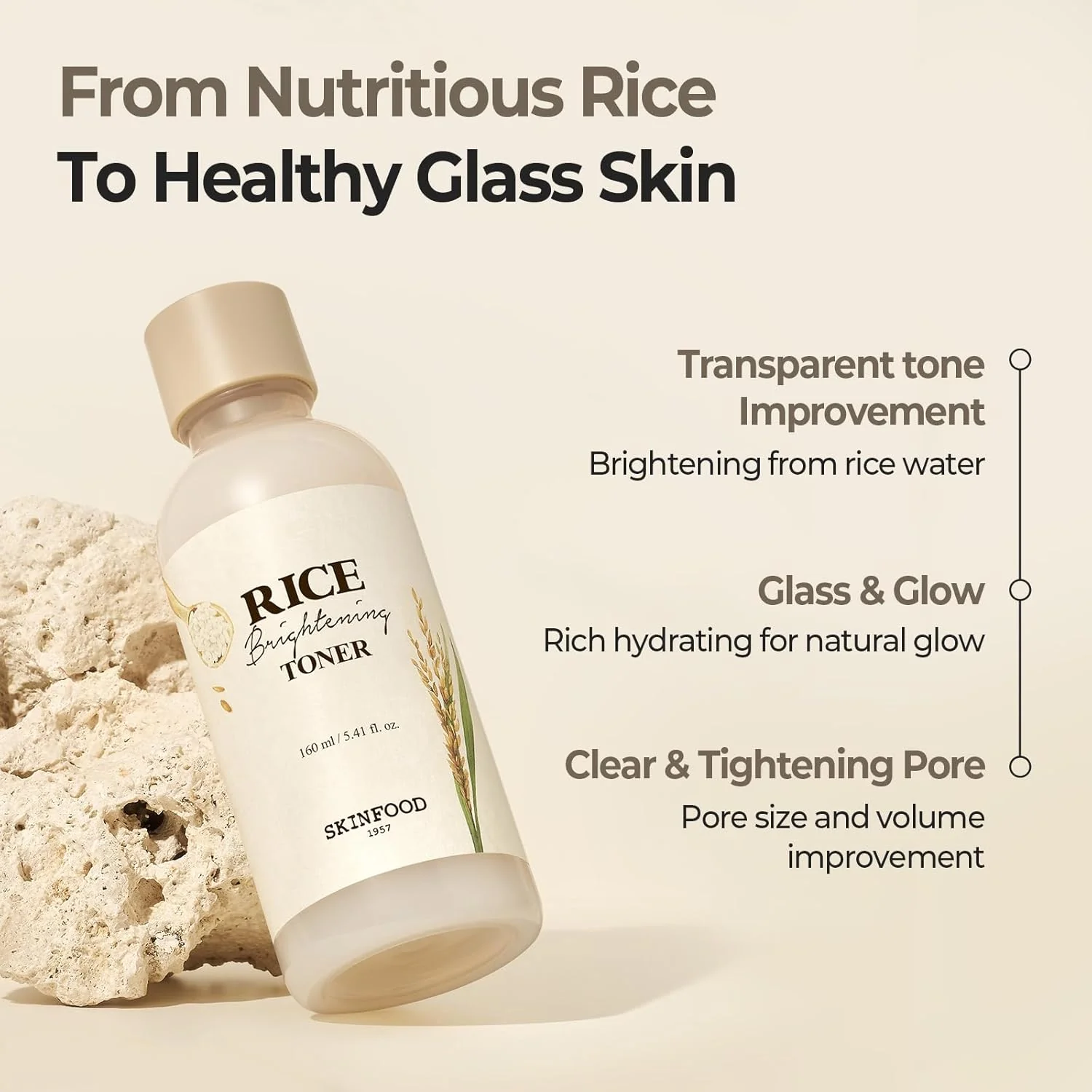 SKINFOOD Rice Brightening Toner 160mL - Image 5