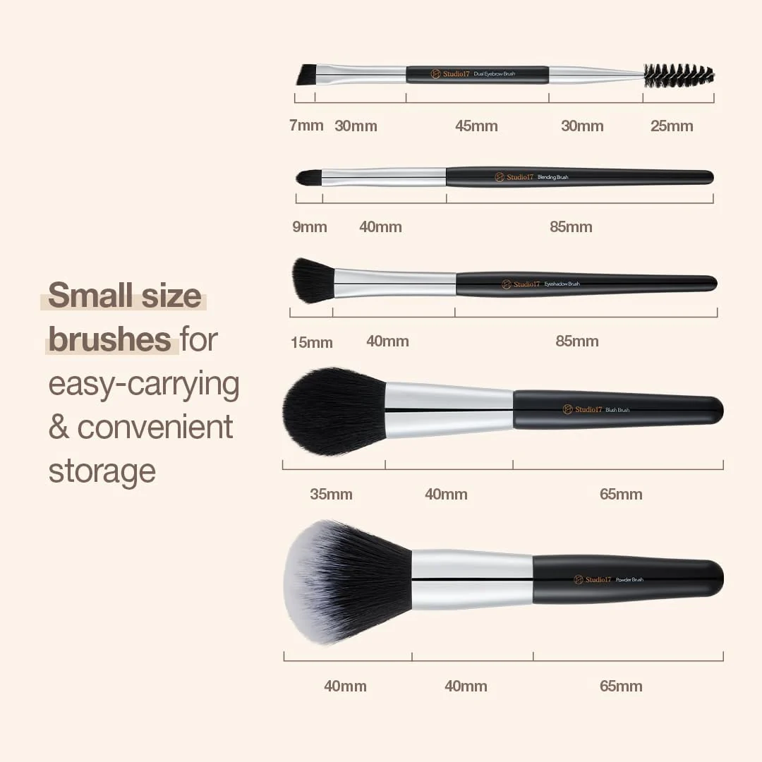 STUDIO 17 Portable Makeup Brush Set - Image 5