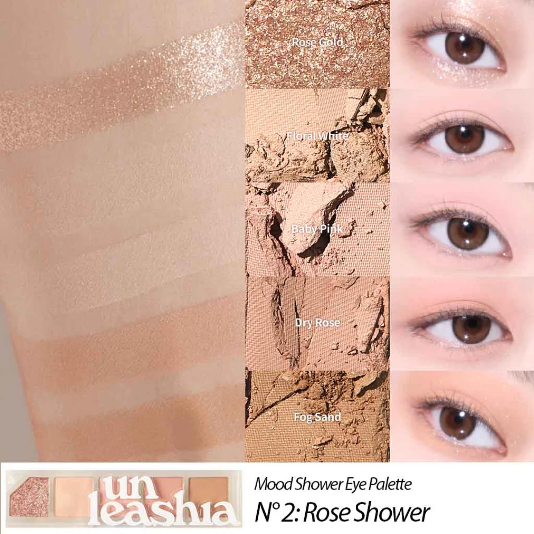 unleashia Mood Shower Eye Palette - 3 Colors - Image 4