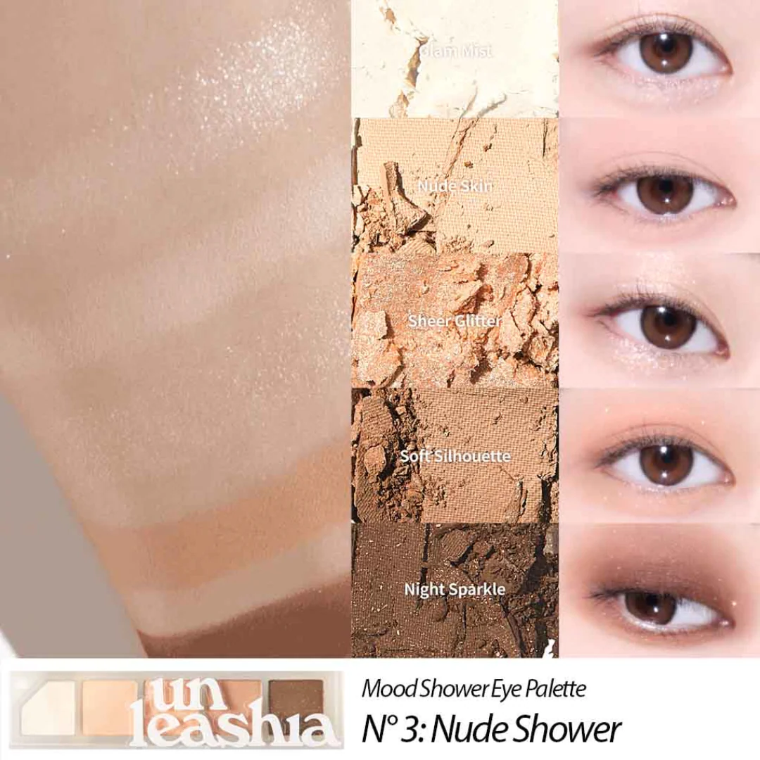 unleashia Mood Shower Eye Palette - 3 Colors - Image 5